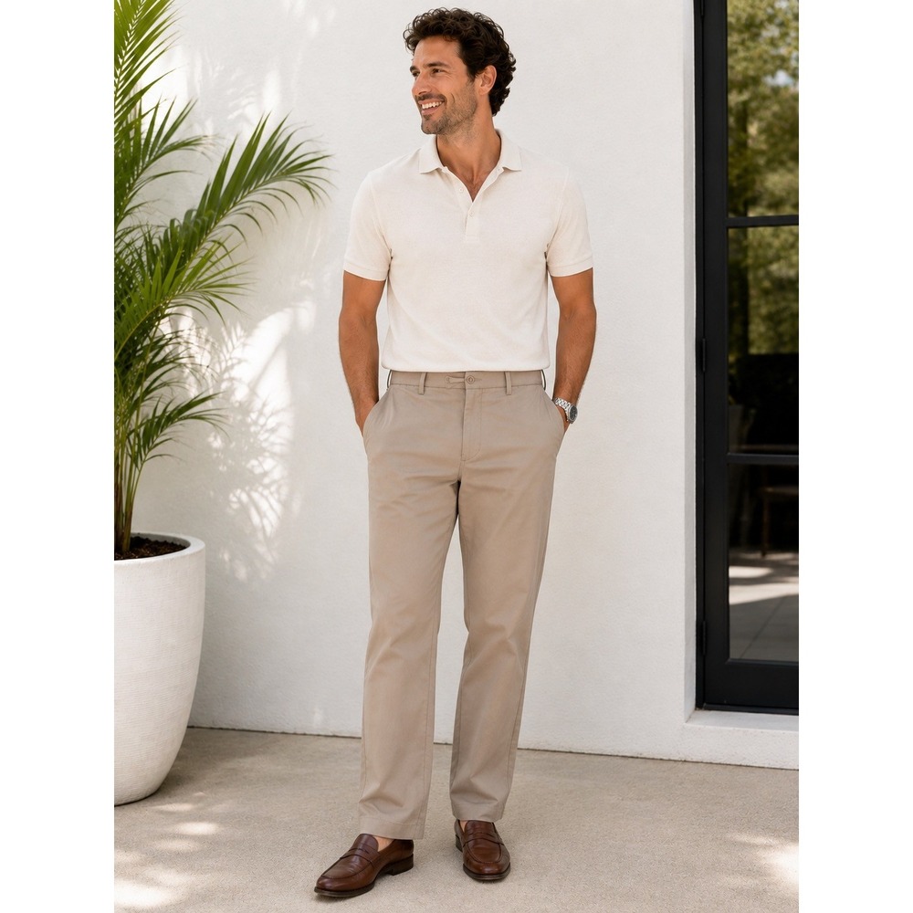 NWT Haggar Work to Weekend Khaki Chino Pants Men's 40x32 Classic Fit Cotton